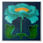 Art Nouveau Ceramic Fireplace Wall tile タイル (正面)