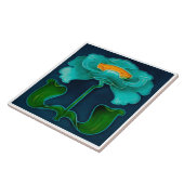 Art Nouveau Ceramic Fireplace Wall tile タイル (側面)