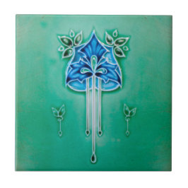 Art Nouveau Ceramic Fireplace Wall tile タイル
