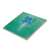 Art Nouveau Ceramic Fireplace Wall tile タイル (側面)