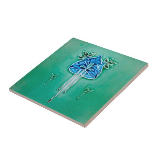 Art Nouveau Ceramic Fireplace Wall tile タイル (側面)