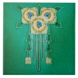 Art Nouveau Ceramic Fireplace Wall tile タイル