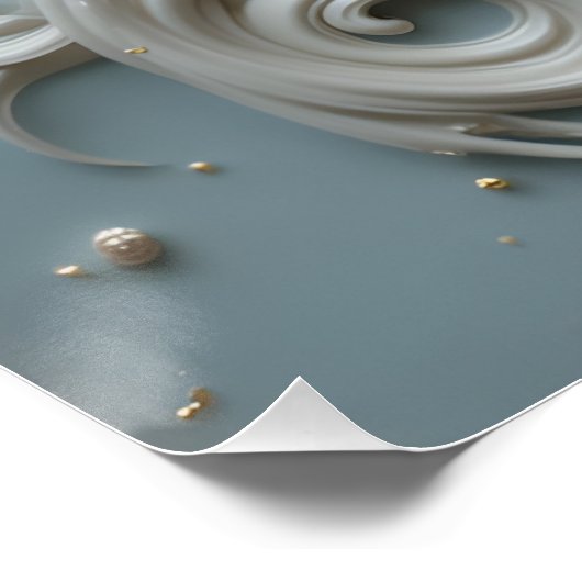 Art Nouveau Ceramic Portrait ポスター (コーナー)