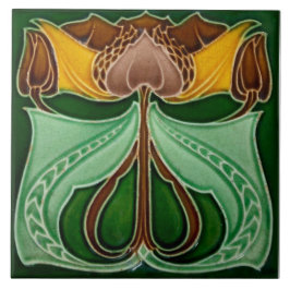 Art Nouveau ceramic tile タイル