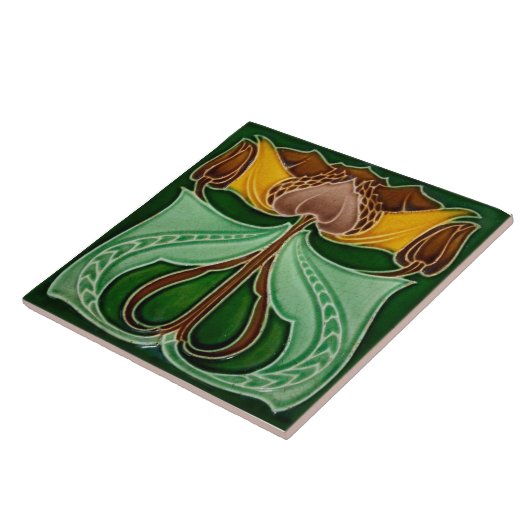 Art Nouveau ceramic tile タイル (側面)