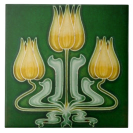 Art nouveau ceramic tile タイル
