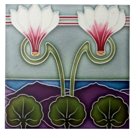 Art nouveau ceramic tile タイル (正面)