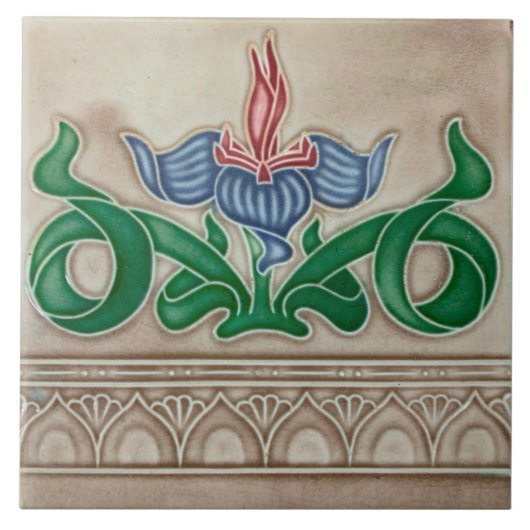 Art Nouveau ceramic tile タイル (正面)