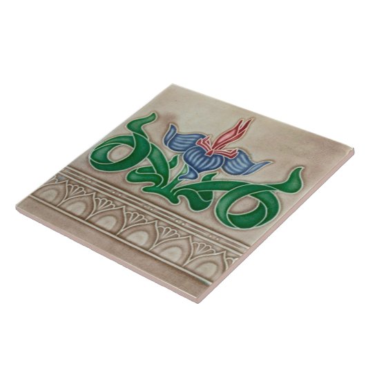 Art Nouveau ceramic tile タイル (側面)