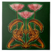 Art nouveau ceramic tile タイル (正面)
