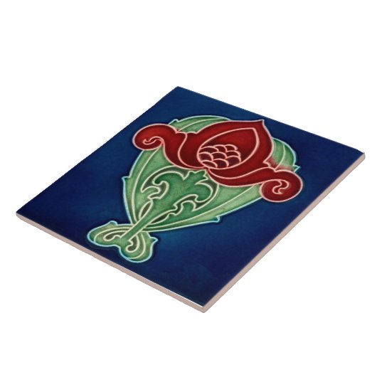 Art Nouveau ceramic tile タイル (側面)