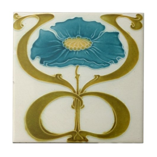 Art nouveau ceramic tile タイル (正面)