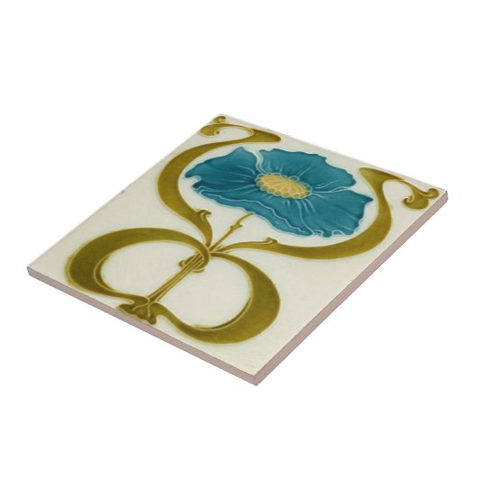 Art nouveau ceramic tile タイル (側面)
