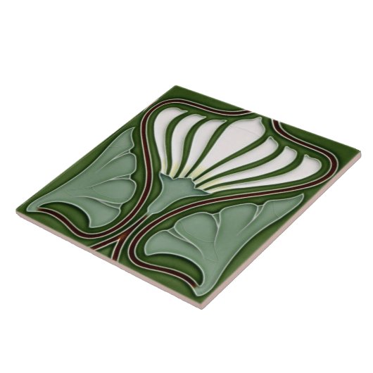Art Nouveau Ceramic Wall fireplace Tile タイル (側面)