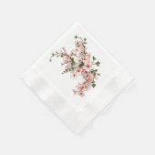 Art Nouveau Cherry Blossoms with Ivy 縁ありカクテルナプキン (角)