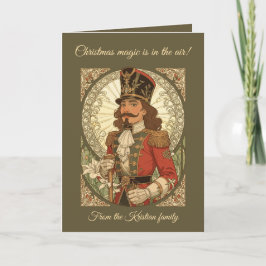 Art Nouveau Christmas Nutcracker Soldier Vintage S カード