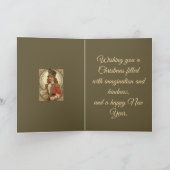 Art Nouveau Christmas Nutcracker Soldier Vintage S カード (内部)