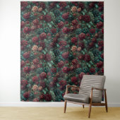 Art Nouveau Climbing Rose Teal Gold Tapestry タペストリー (インサイチュ)