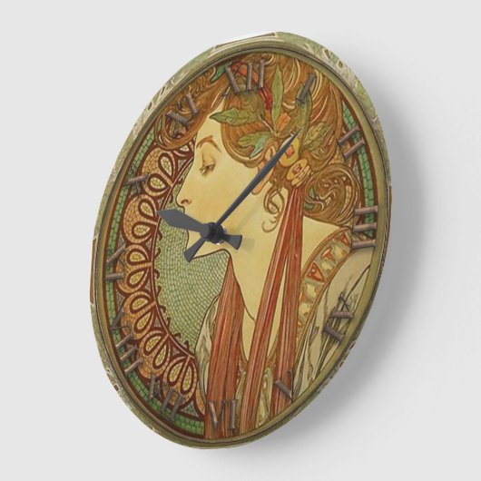 Art Nouveau Clock ラージ壁時計 (傾斜)