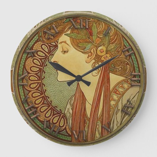 Art Nouveau Clock ラージ壁時計 (正面)
