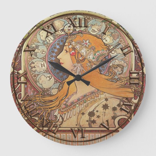 Art Nouveau Clock ラージ壁時計 (正面)