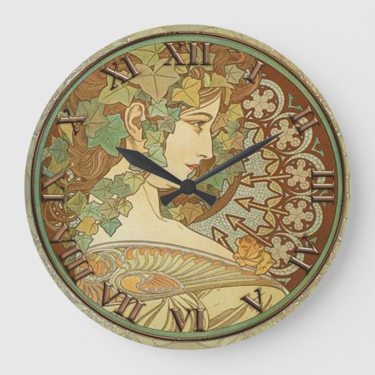 Art Nouveau Clock ラージ壁時計 (正面)