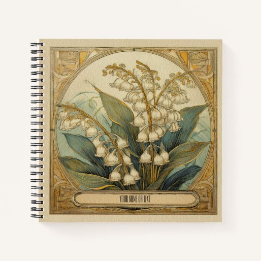 Art Nouveau Convallaria majalis ノートブック (正面)