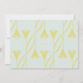 Art Nouveau Custom Color Floral Lily Wedding 招待状 (裏面)