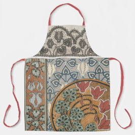 Art nouveau Cyclamen floral Eugene Grasset elegant エプロン