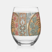 Art nouveau Cyclamen floral Eugene Grasset elegant ステムなしワイングラス (裏面)