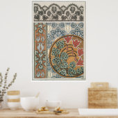 Art nouveau Cyclamen floral Eugene Grasset elegant ポスター (キッチン)