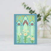 Art Nouveau Easter with White Lilies シーズンポストカード (スタンド正面)