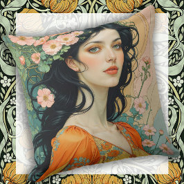 Art Nouveau Elegance for Your Sofa クッション