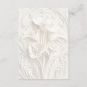 Art Nouveau Elegant Floral Details エンクロージャーカード (裏面)
