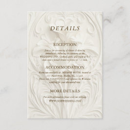 Art Nouveau Elegant Floral Details エンクロージャーカード