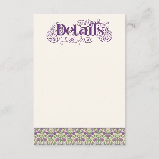 Art Nouveau Elegant Lovebirds Light Yellow エンクロージャーカード (正面)