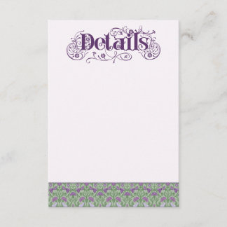 Art Nouveau Elegant Lovebirds Lilac Enclosure Card エンクロージャーカード