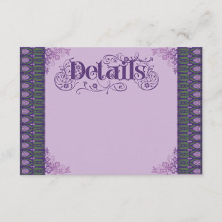 Art Nouveau Elegant Purple Thistle Border エンクロージャーカード