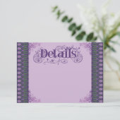 Art Nouveau Elegant Purple Thistle Border エンクロージャーカード (スタンド正面)