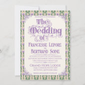 Art Nouveau Elegant Thistle Butter Yellow 招待状 (正面)