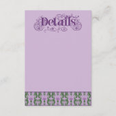 Art Nouveau Elegant Thistle Purple Enclosure Card エンクロージャーカード (正面)