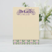 Art Nouveau Elegant Thistle Vintage Yellow エンクロージャーカード (スタンド正面)