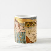 Art Nouveau Elsa Lohengrin Poster with Swans  コーヒーマグカップ (中央)