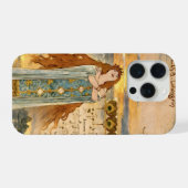 Art Nouveau Elsa Lohengrin Poster with Swans  iPhoneケース (裏面横)