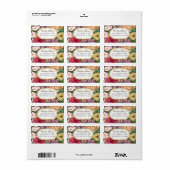 Art Nouveau Floral Calligraphy Address ラベル (フルシート)