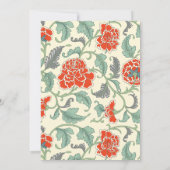 Art Nouveau Floral Calligraphy Invitation 招待状 (裏面)