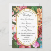 Art Nouveau Floral Calligraphy Invitation 招待状 (正面)