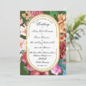 Art Nouveau Floral Calligraphy Invitation 招待状 (スタンド正面)