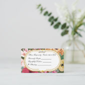 Art Nouveau Floral Calligraphy RSVP Card  エンクロージャーカード (スタンド正面)