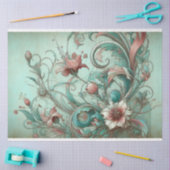 Art Nouveau Floral Decoupage Tissue Paper 薄葉紙 (クラフト)